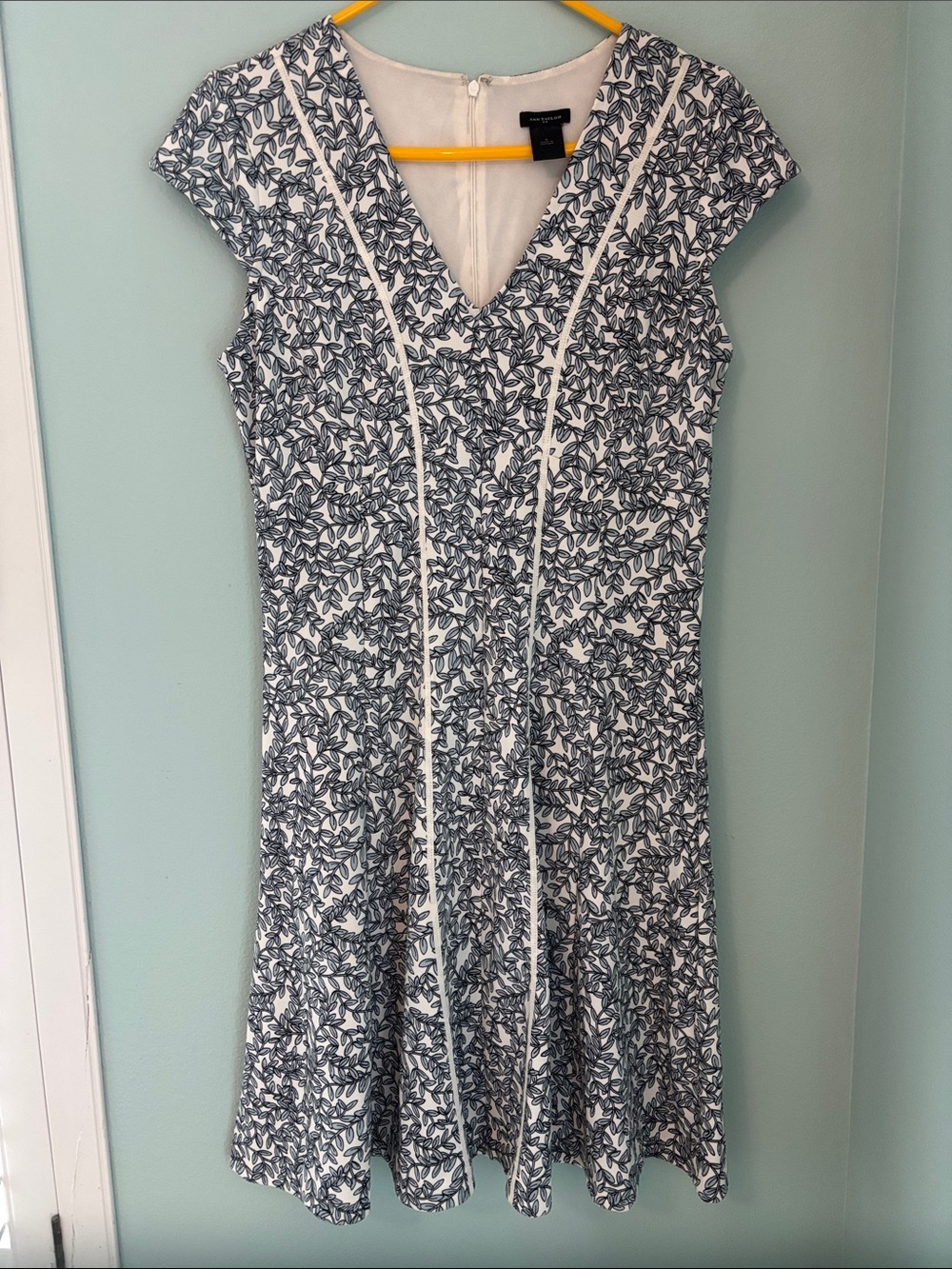 Ann Taylor Blue and White Dress 4